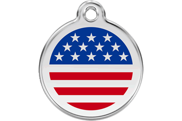United States Flag Pet Tag