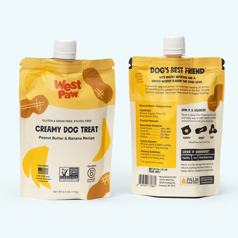 West Paw Creamy Dog Treat Peanut Butter & Banana Recipe