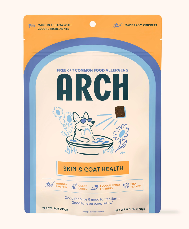 Arch SKin & Coat Health Soft Dog Treats Cricket Protein