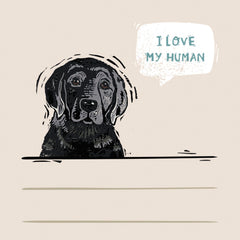 I Love My Human Notepads Black Labrador