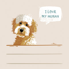 I Love My Human Goldendoodle Notepad