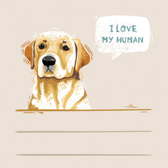 I Love My Human Yellow Labrador Retriever Notepad