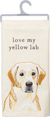 Fresh Linen by Cathy Heck Dish Towel, Yellow Lab