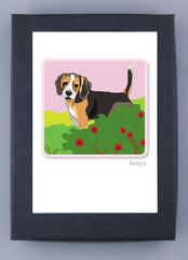 Beagle Tri-Color Boxed Note Cards