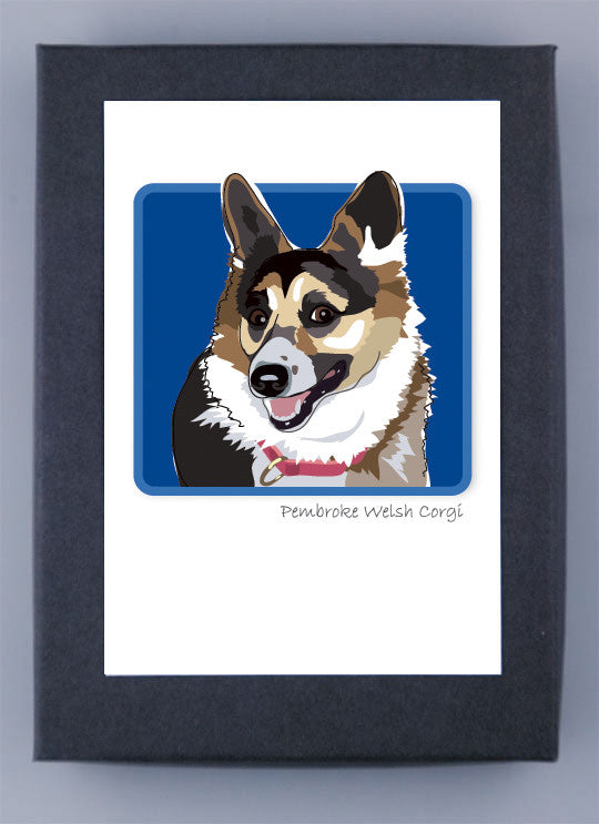 Pembroke Welsh Corgi Tri-Color Puppy Boxed Note Cards