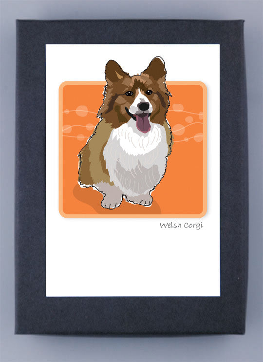 Pembroke Welsh Corgi Tri-Color Puppy Boxed Note Cards