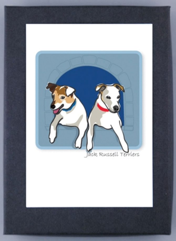 Pair of Jack Russell Terriers Boxed Note Cards