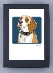 Beagle Blond Boxed Note Cards