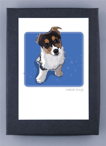 Pembroke Welsh Corgi Tri-Color Puppy Boxed Note Cards