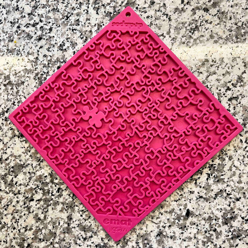 Jigsaw Design Emat Enrichment Licking Mat Pink