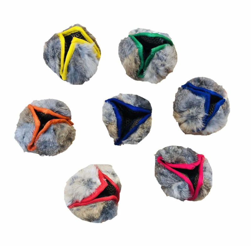 PawsPocket Rabbit Fur Lotus Ball various colors