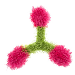 Oomaloo Trio Tug Dog Toy with Squeakers Pink/Green